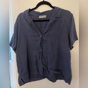 Everlane The Linen Notch Short Sleeve Shirt